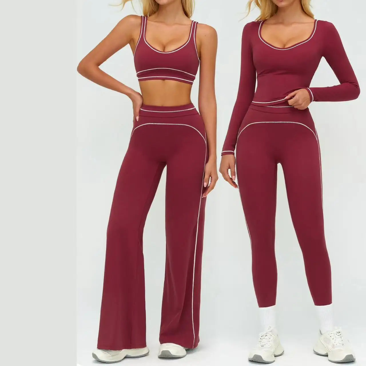 2PCS Yoga Set Fitness Tracksuits Women Gym Workout Athletic Wear Women Yoga Suit Sexy Sports Bra High Waist Leggings Sportswear