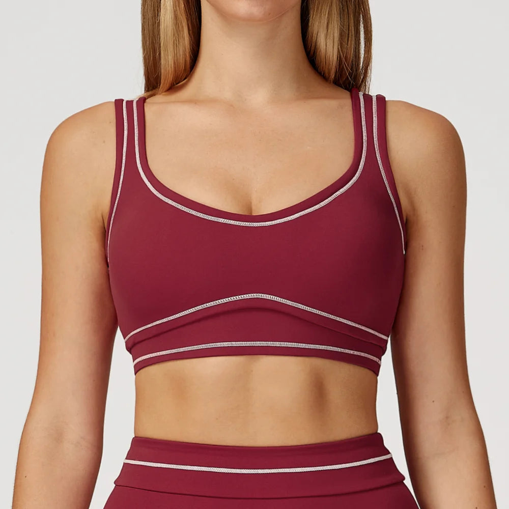 Sexy Sports Bra Women Yoga Bra Elastic Shockproof Running Top Gym Workout Push Up Sports Underwear Backless Breathable Crop Top