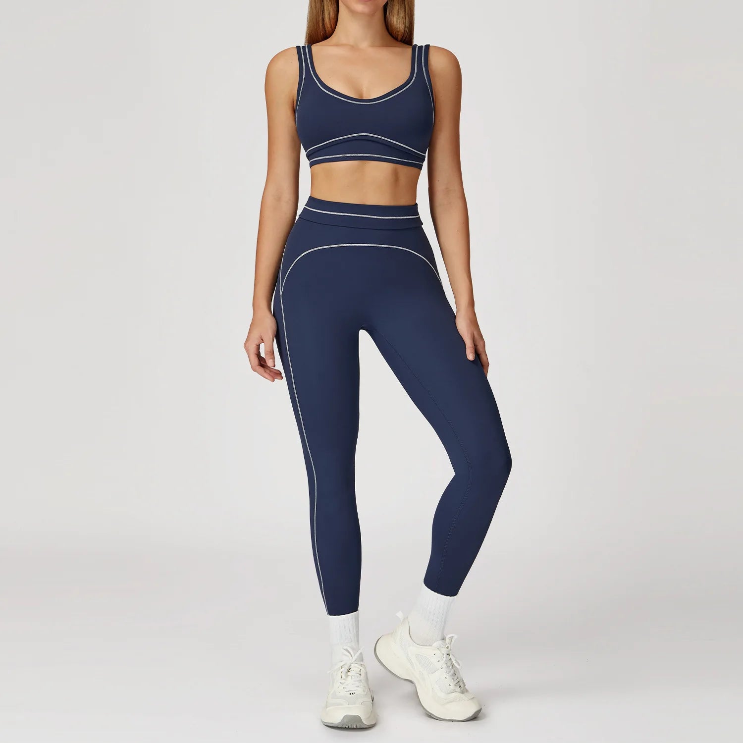 2PCS Yoga Set Fitness Tracksuits Women Gym Workout Athletic Wear Women Yoga Suit Sexy Sports Bra High Waist Leggings Sportswear