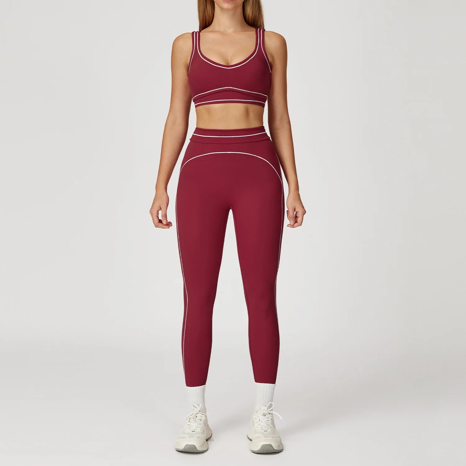 2PCS Yoga Set Fitness Tracksuits Women Gym Workout Athletic Wear Women Yoga Suit Sexy Sports Bra High Waist Leggings Sportswear