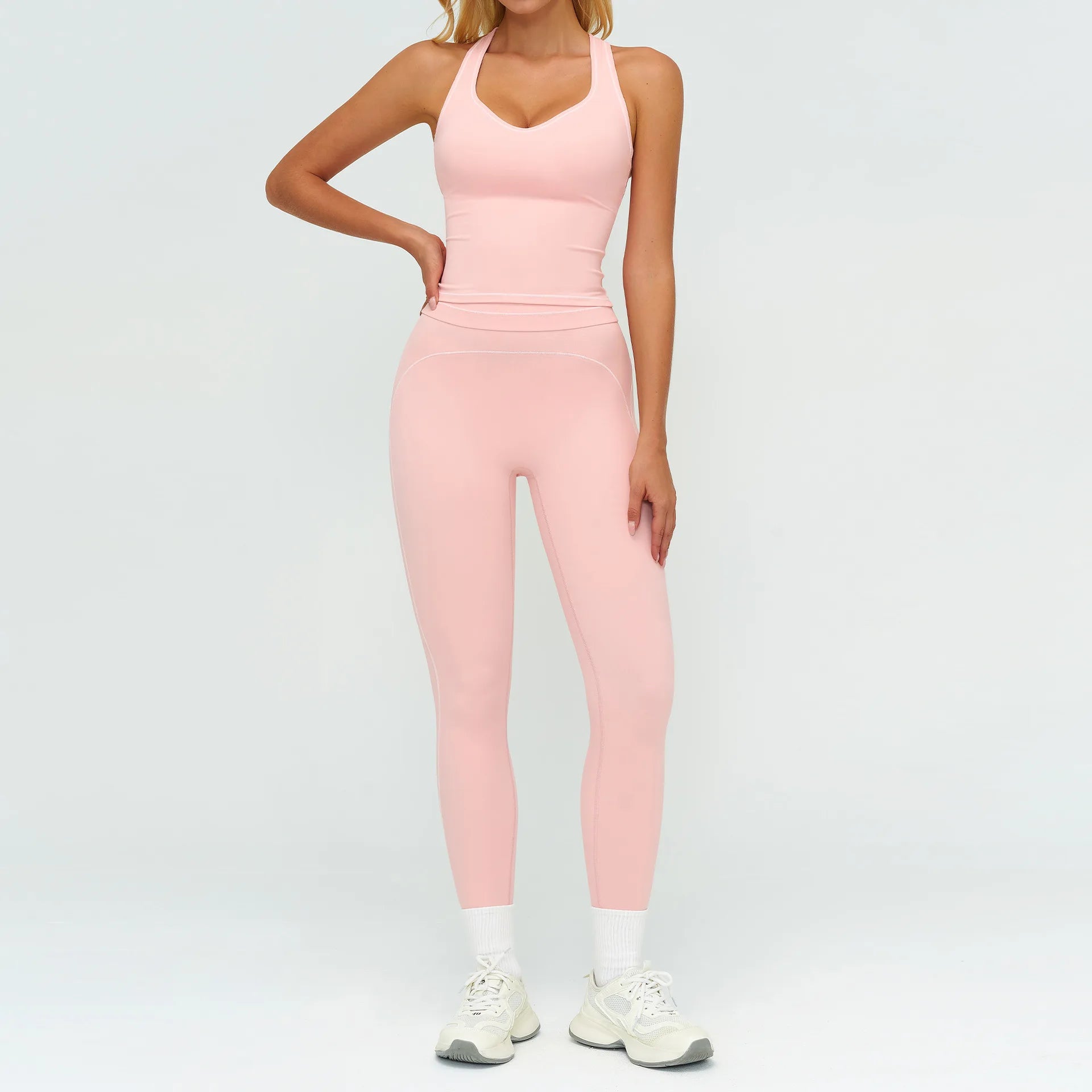2PCS Yoga Set Fitness Tracksuits Women Gym Workout Athletic Wear Women Yoga Suit Sexy Sports Bra High Waist Leggings Sportswear