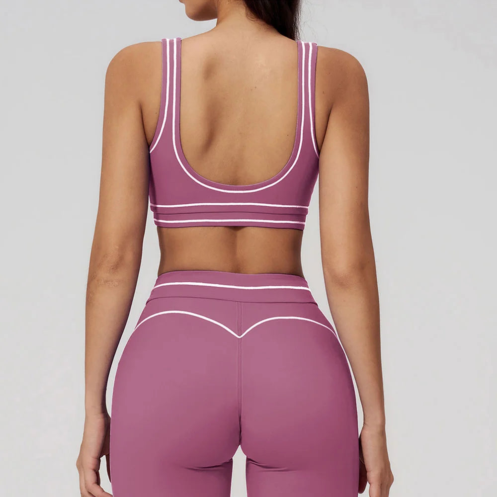 Sexy Sports Bra Women Yoga Bra Elastic Shockproof Running Top Gym Workout Push Up Sports Underwear Backless Breathable Crop Top