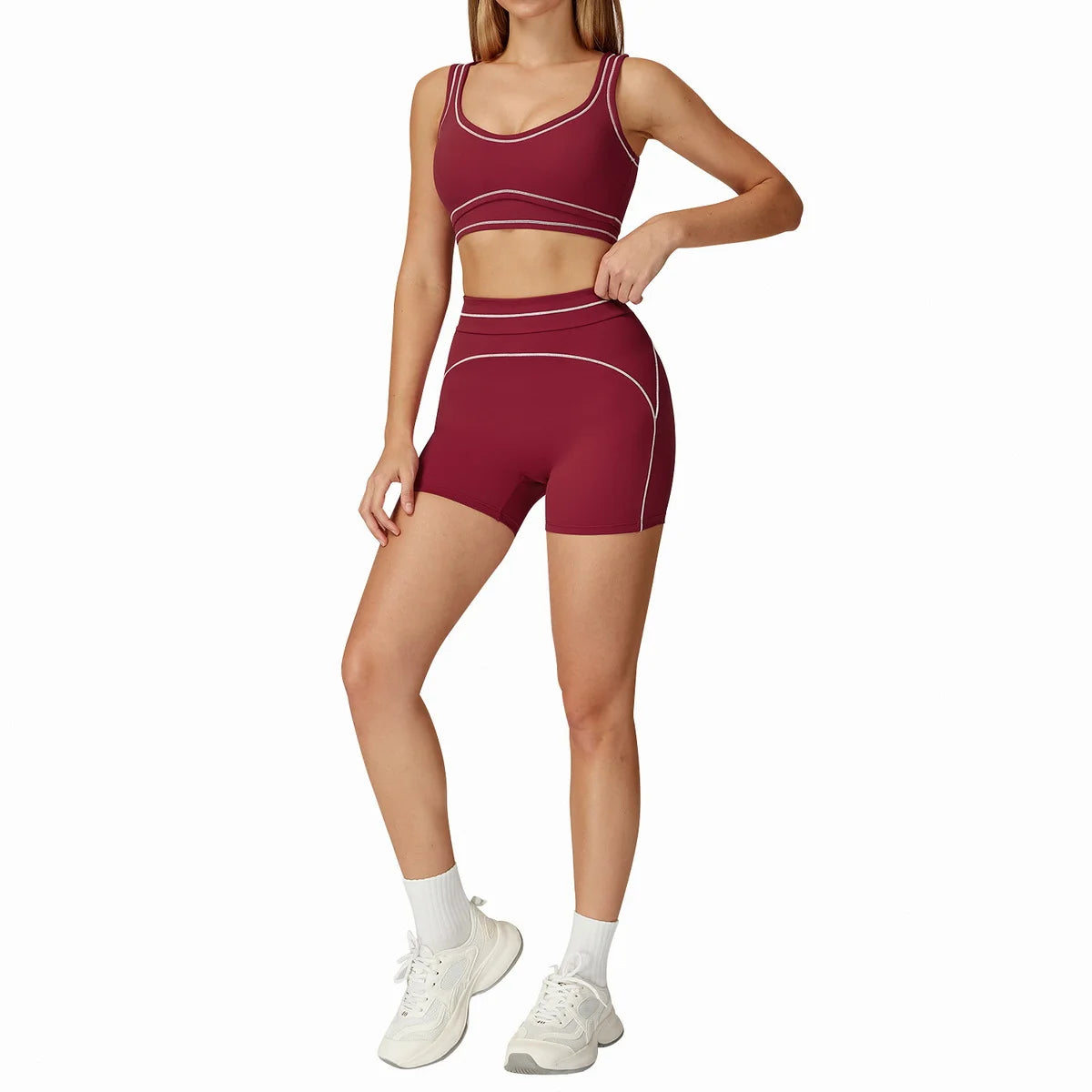 Women's SculptFit Color‑Block Active Set