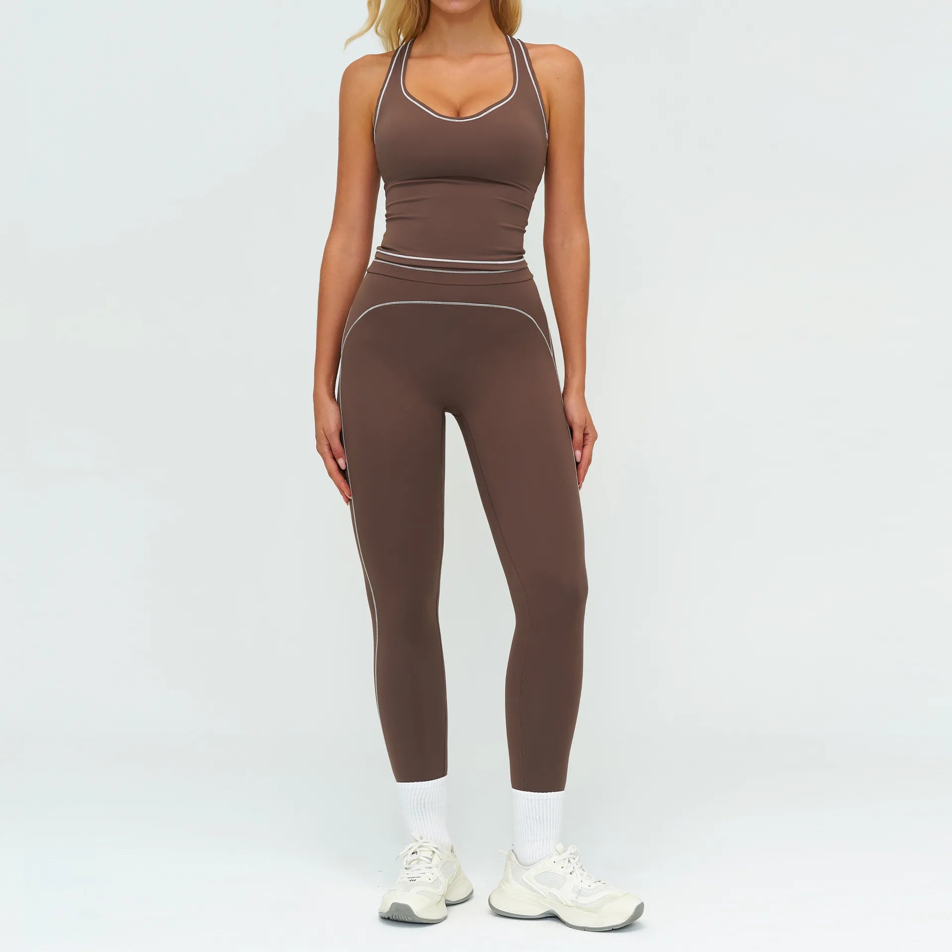 2PCS Yoga Set Fitness Tracksuits Women Gym Workout Athletic Wear Women Yoga Suit Sexy Sports Bra High Waist Leggings Sportswear