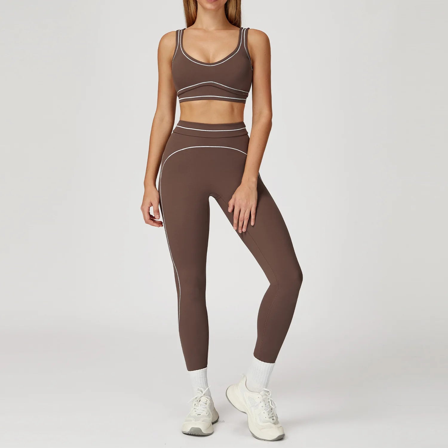 2PCS Yoga Set Fitness Tracksuits Women Gym Workout Athletic Wear Women Yoga Suit Sexy Sports Bra High Waist Leggings Sportswear