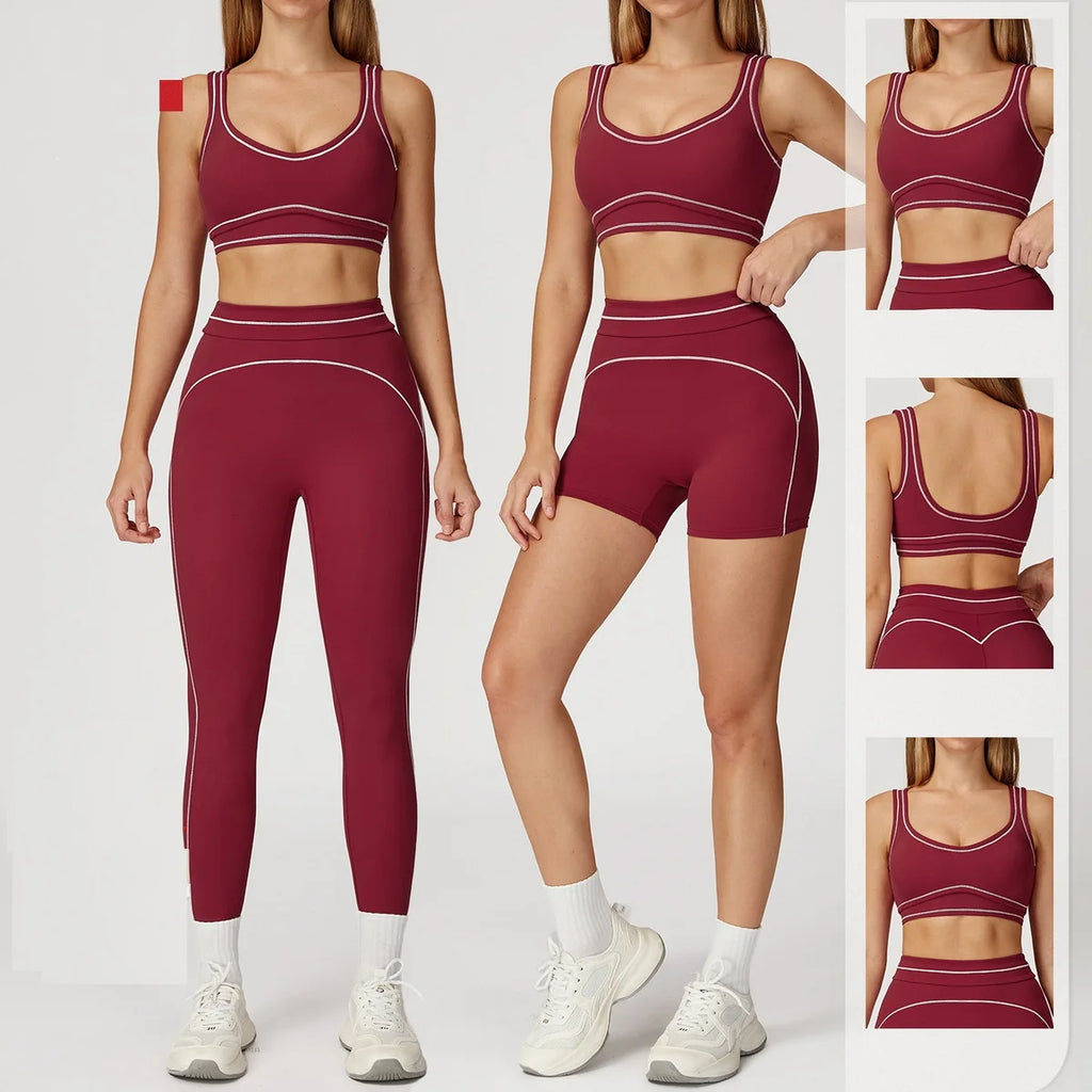 Women's SculptFit Color‑Block Active Set