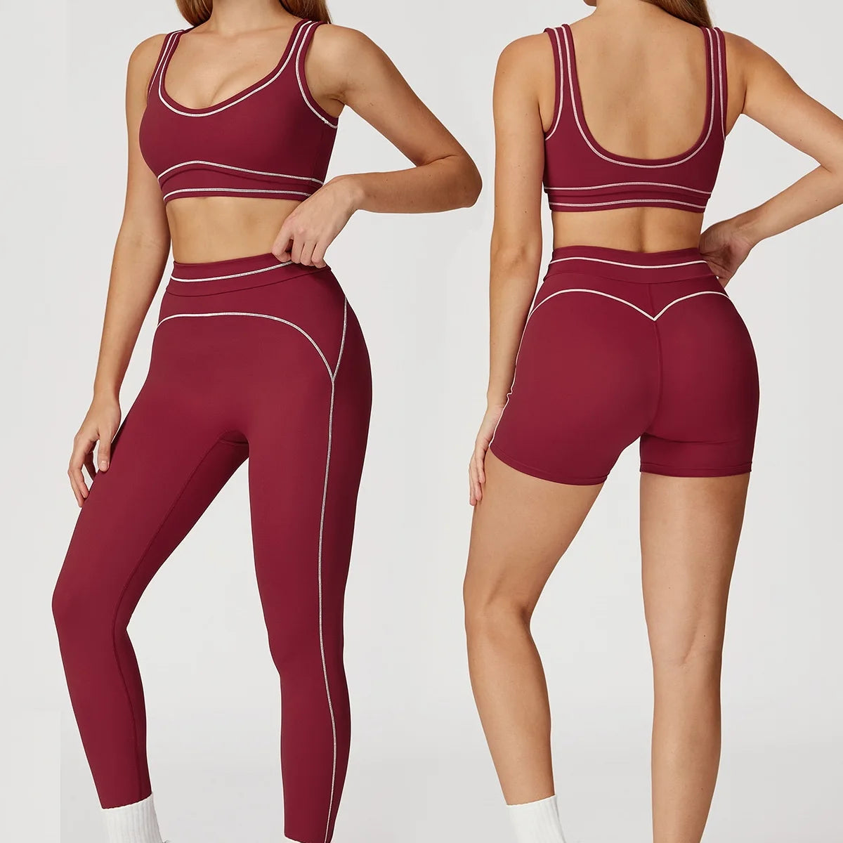 Women's SculptFit Color‑Block Active Set