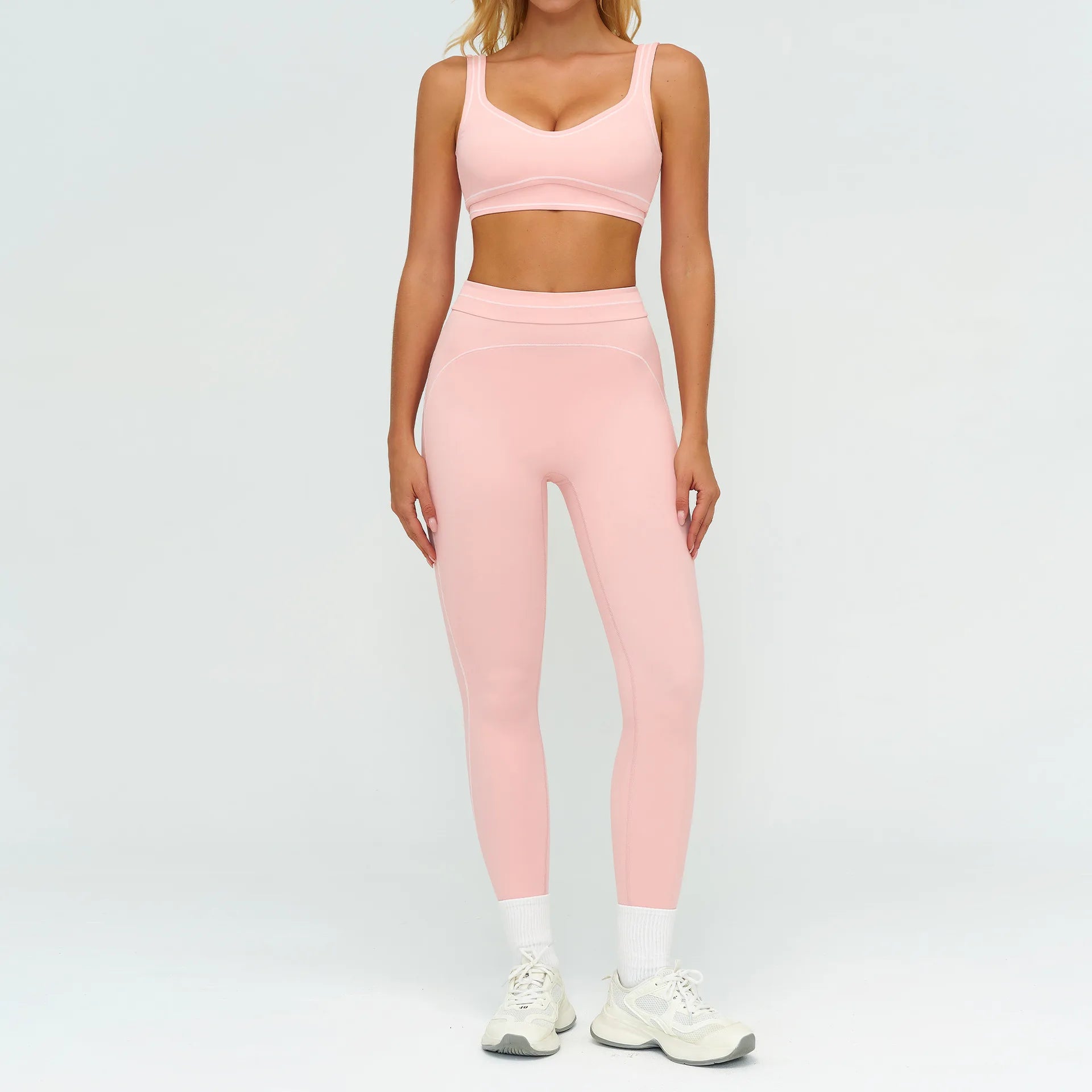 2PCS Yoga Set Fitness Tracksuits Women Gym Workout Athletic Wear Women Yoga Suit Sexy Sports Bra High Waist Leggings Sportswear