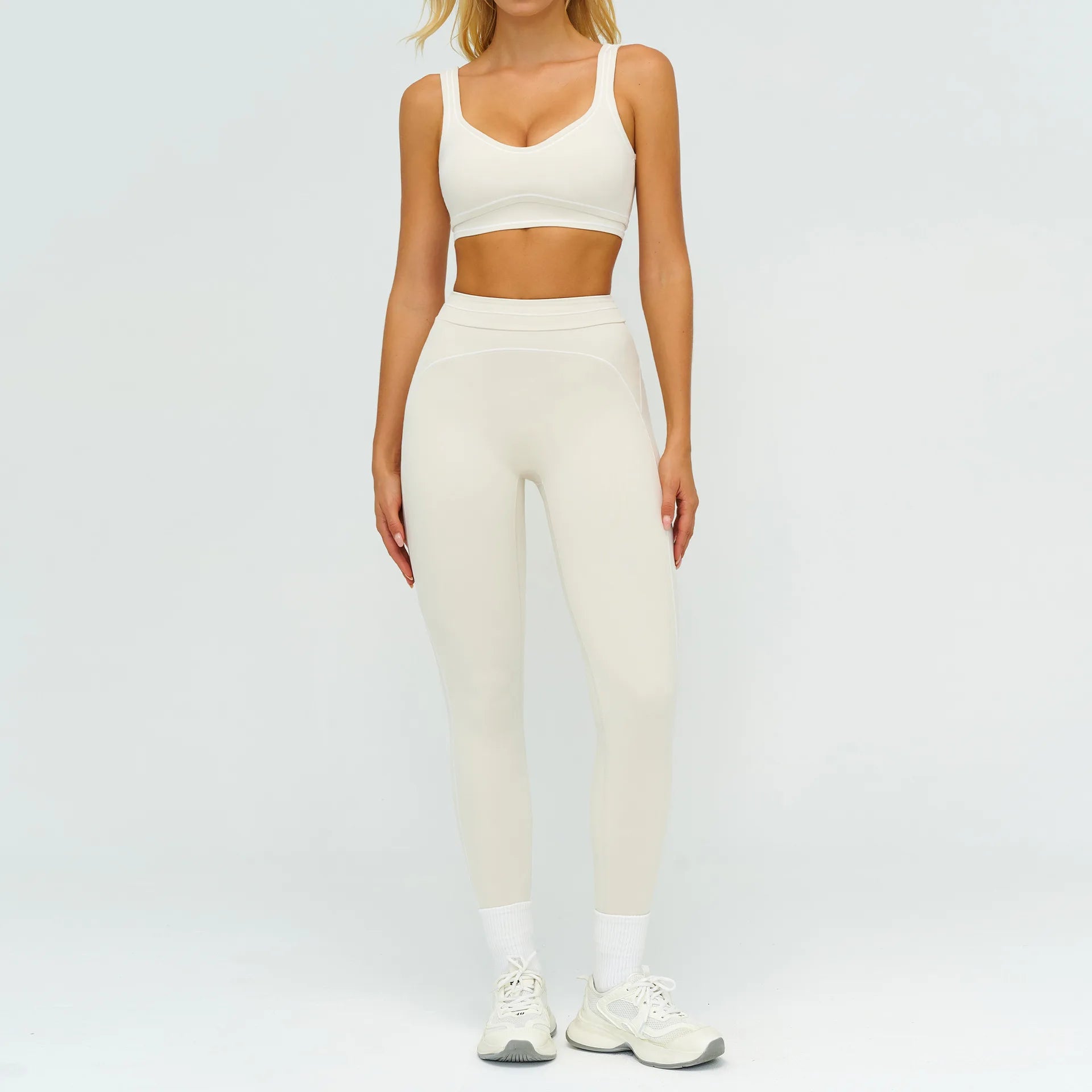 2PCS Yoga Set Fitness Tracksuits Women Gym Workout Athletic Wear Women Yoga Suit Sexy Sports Bra High Waist Leggings Sportswear