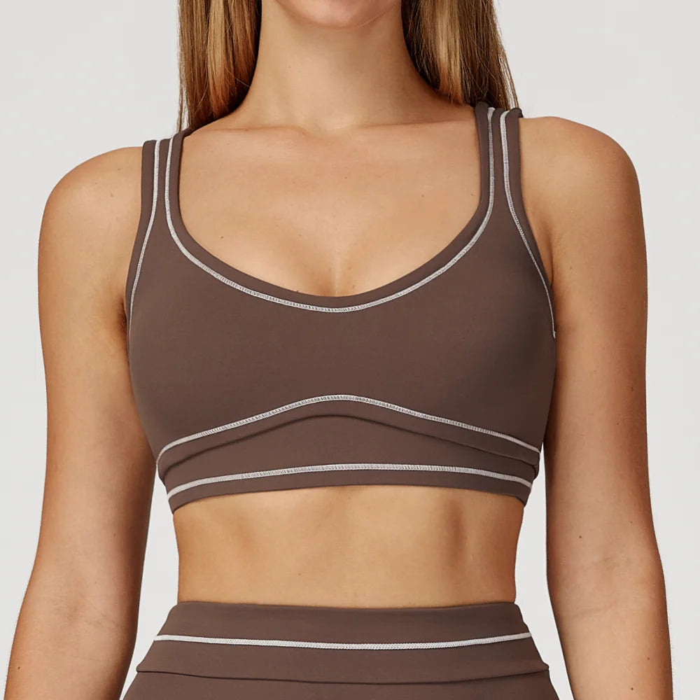 Sexy Sports Bra Women Yoga Bra Elastic Shockproof Running Top Gym Workout Push Up Sports Underwear Backless Breathable Crop Top