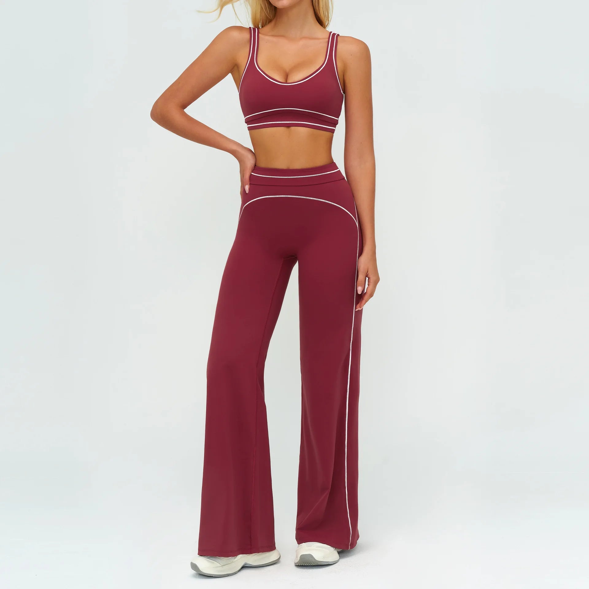 2PCS Yoga Set Fitness Tracksuits Women Gym Workout Athletic Wear Women Yoga Suit Sexy Sports Bra High Waist Leggings Sportswear