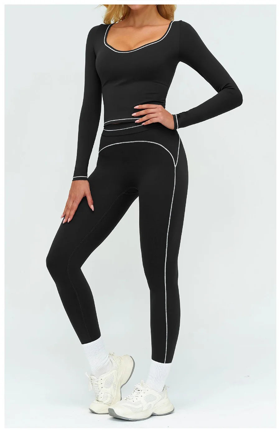 High-Waist Seamless Yoga Leggings – Breathable & Flexible