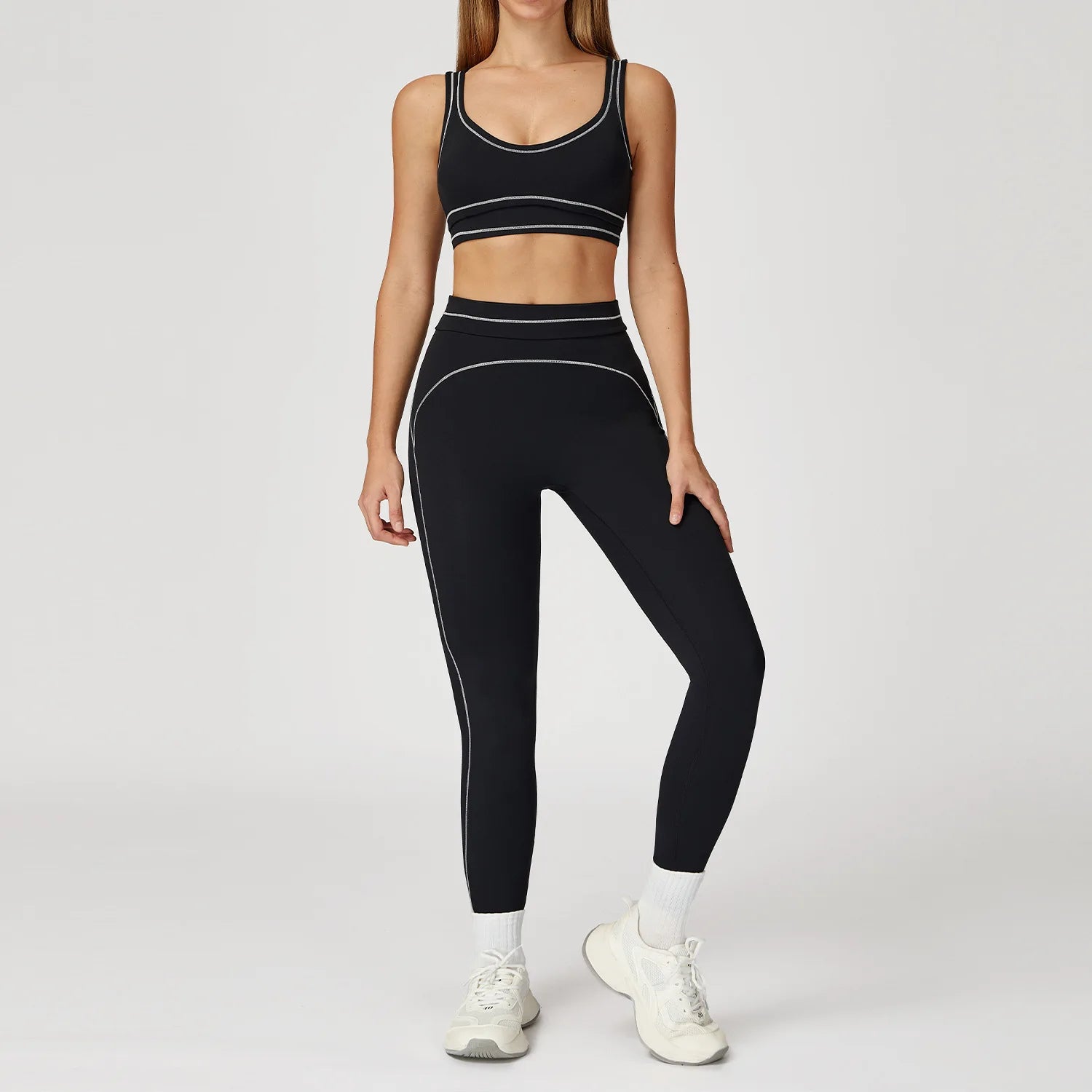 2PCS Yoga Set Fitness Tracksuits Women Gym Workout Athletic Wear Women Yoga Suit Sexy Sports Bra High Waist Leggings Sportswear