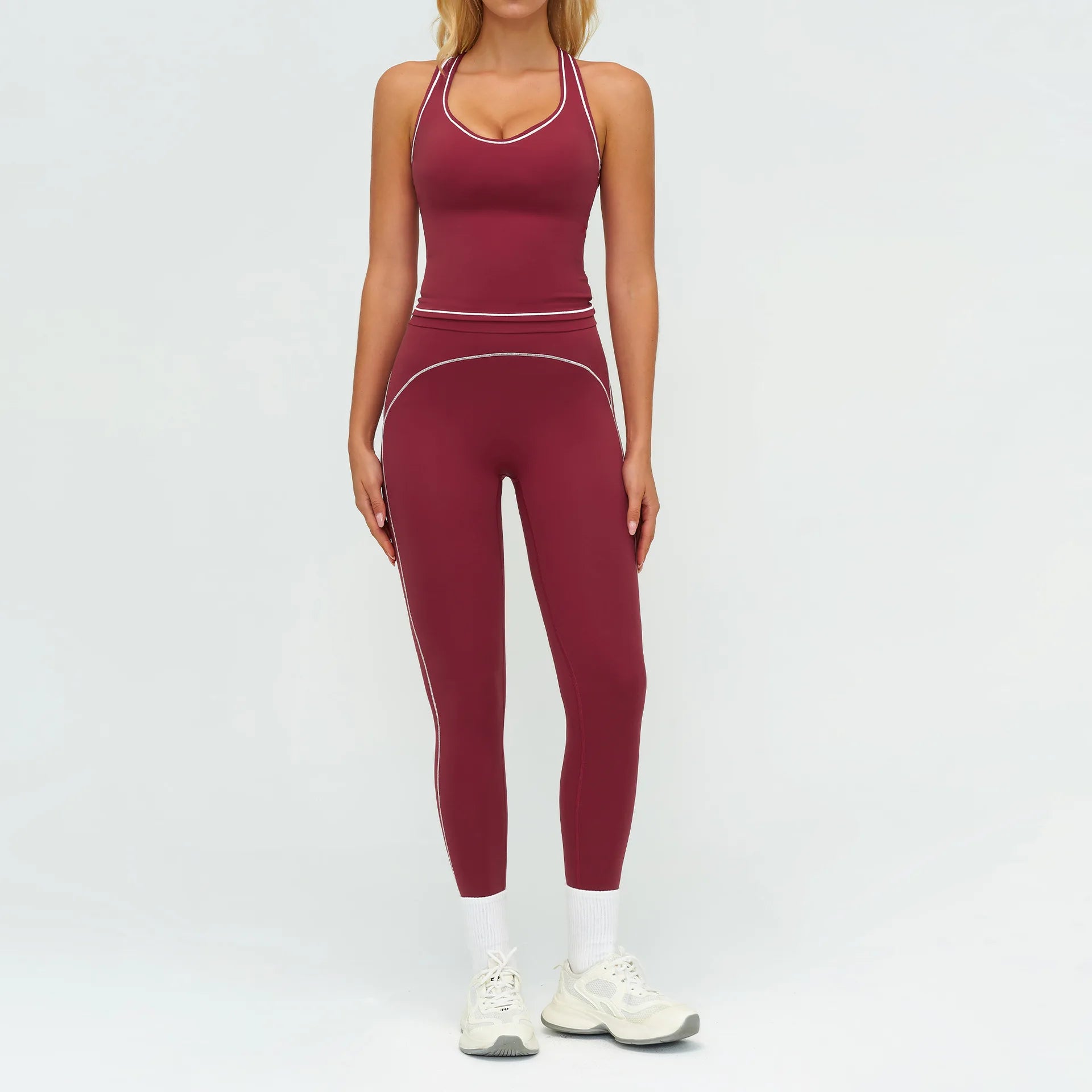 2PCS Yoga Set Fitness Tracksuits Women Gym Workout Athletic Wear Women Yoga Suit Sexy Sports Bra High Waist Leggings Sportswear